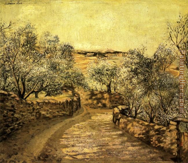 The Lane to Port Lligat with View of Cap Creus painting - Salvador Dali The Lane to Port Lligat with View of Cap Creus art painting